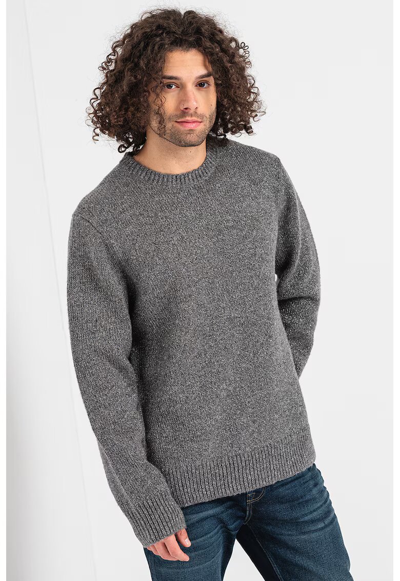 AllSaints Pulover cu decolteu la baza gatului - Argintiu/Gri inchis