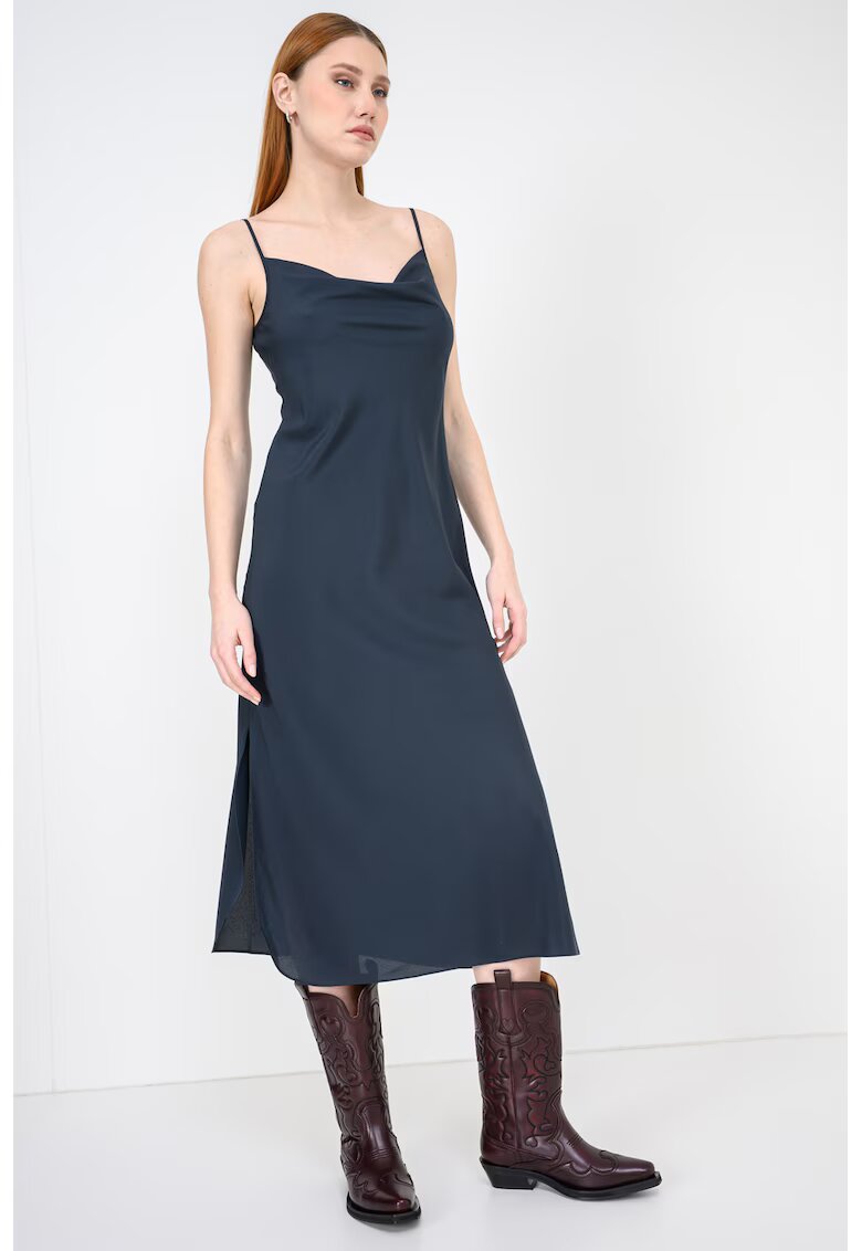 AllSaints Rochie din satin Hadley - Albastru inchis