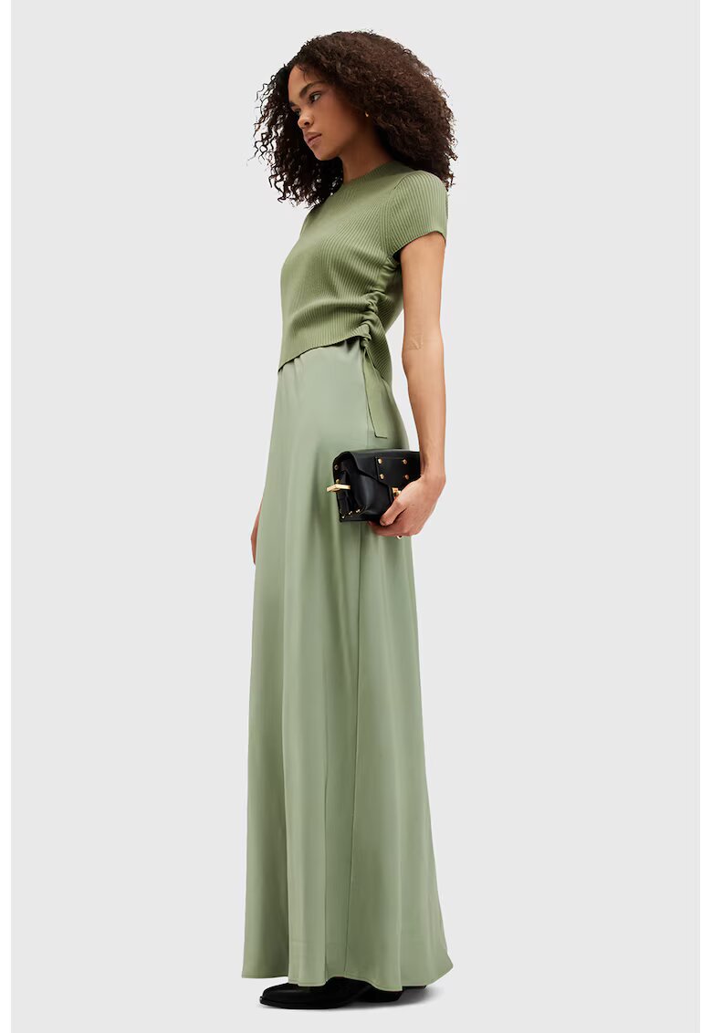 AllSaints Rochie lunga cu model 2-in-1 Hayes - Verde deschis