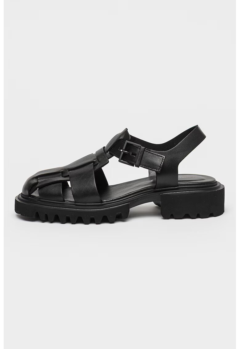 AllSaints Sandale fisherman din piele Tess - Negru