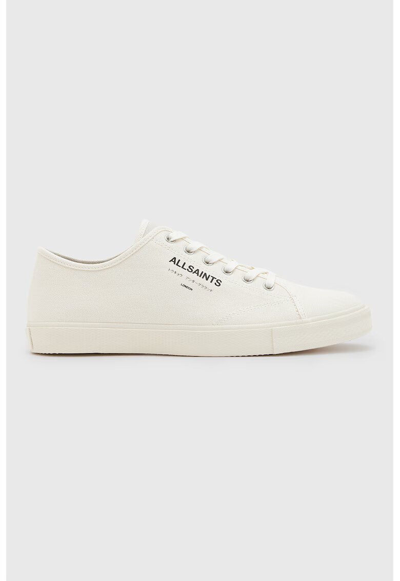 AllSaints Tenisi cu logo - Alb murdar