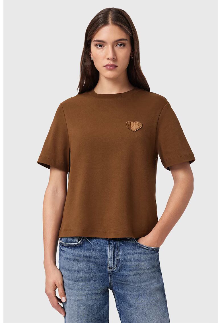 AllSaints Tricou lejer cu decolteu la baza gatului Lover Lisa - Caramel