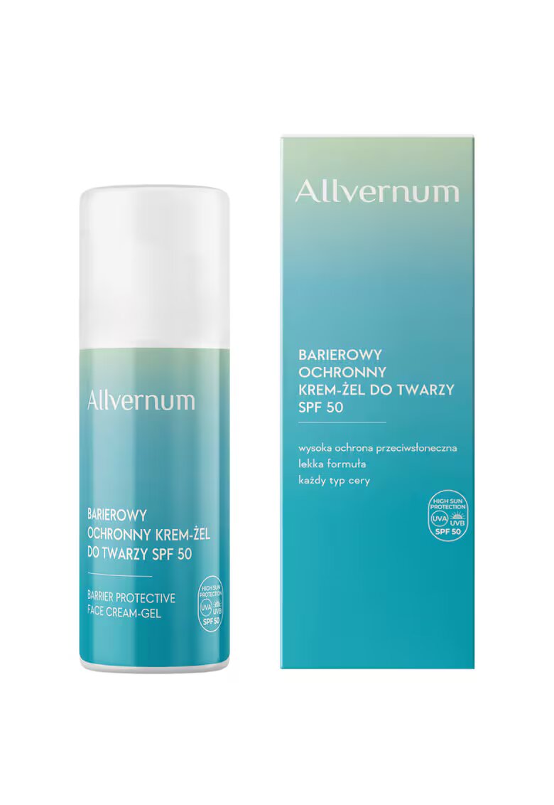 Allvernum Crema-gel SPF50 50 ml - textura usoara - protectie solara ridicata