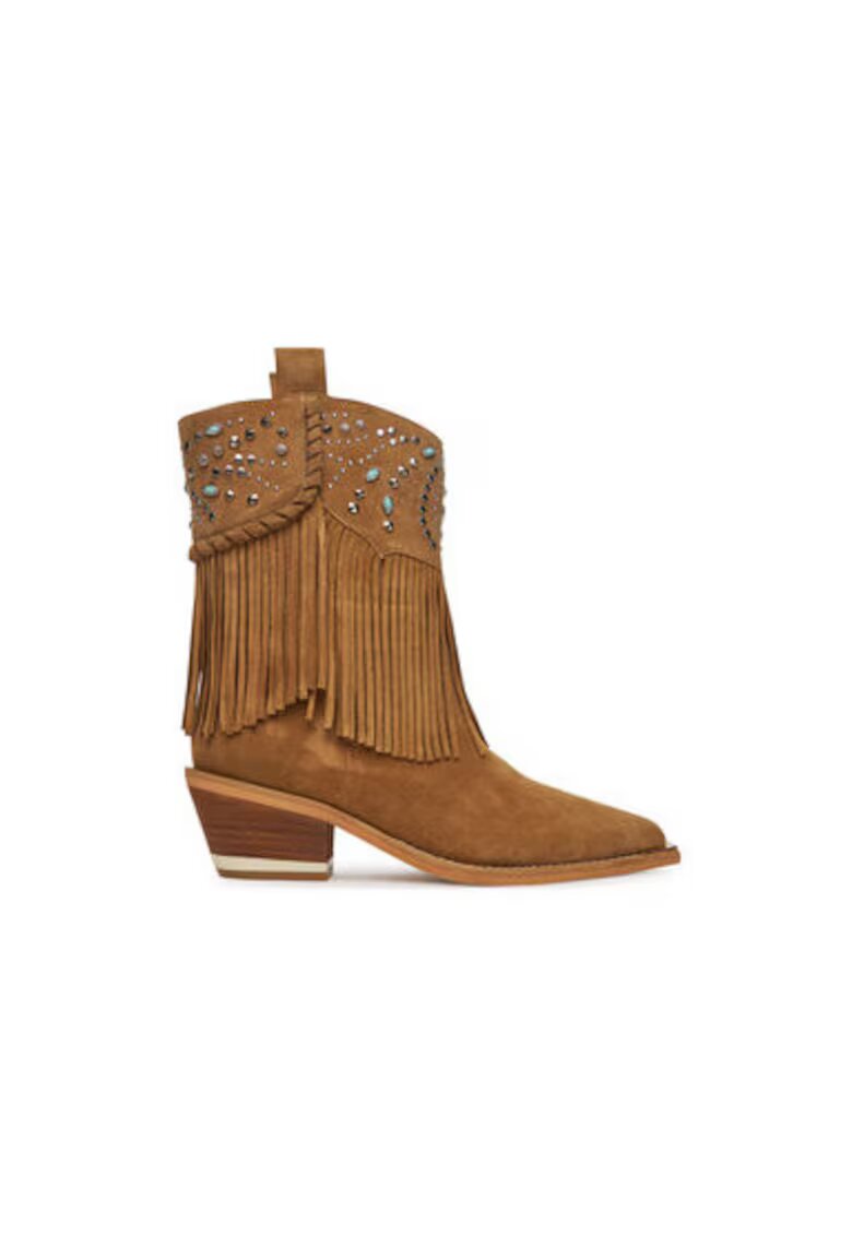 ALMA EN PENA Cizme de cowboy dama V250122 - Piele naturala - Maro