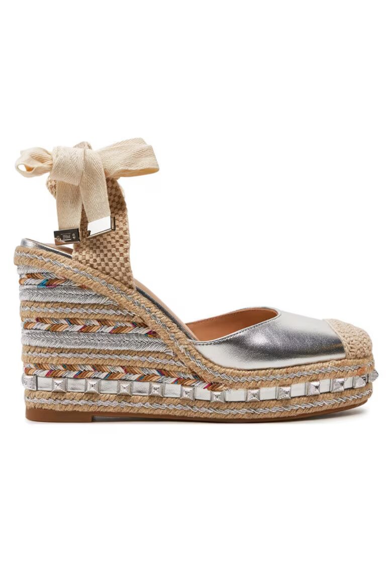 ALMA EN PENA Sandale dama 303771256 - Piele intoarsa - Argintiu