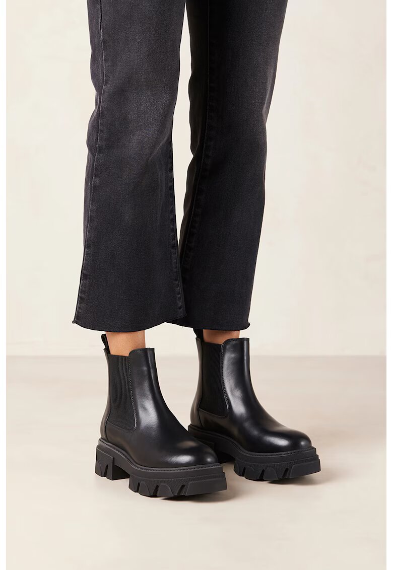 ALOHAS Ghete Chelsea de piele - Negru