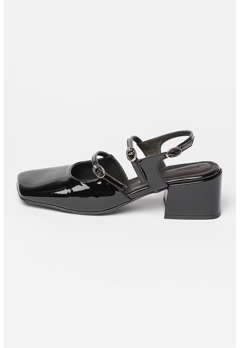 ALOHAS Pantofi din piele cu toc masiv Withnee - Negru