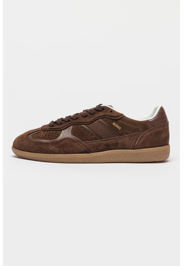 ALOHAS Pantofi sport low-cut de piele intoarsa Rife - Maro