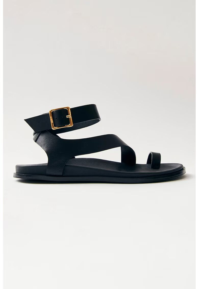 ALOHAS Sandale de piele cu catarama - Negru