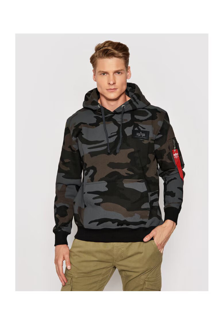 Alpha Industries Bluza barbati - 208180467 - Bumbac/Poliester - Gri - Gri
