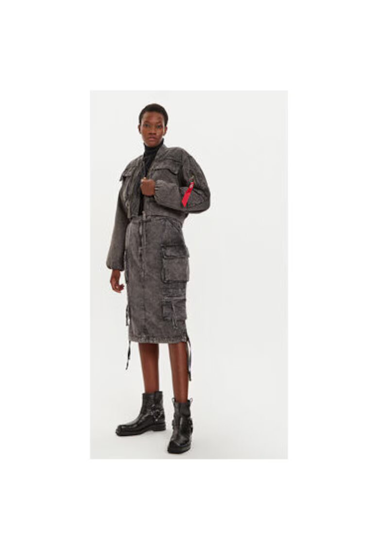 Alpha Industries Fusta dama - 304543128 - Bumbac - Gri - Gri