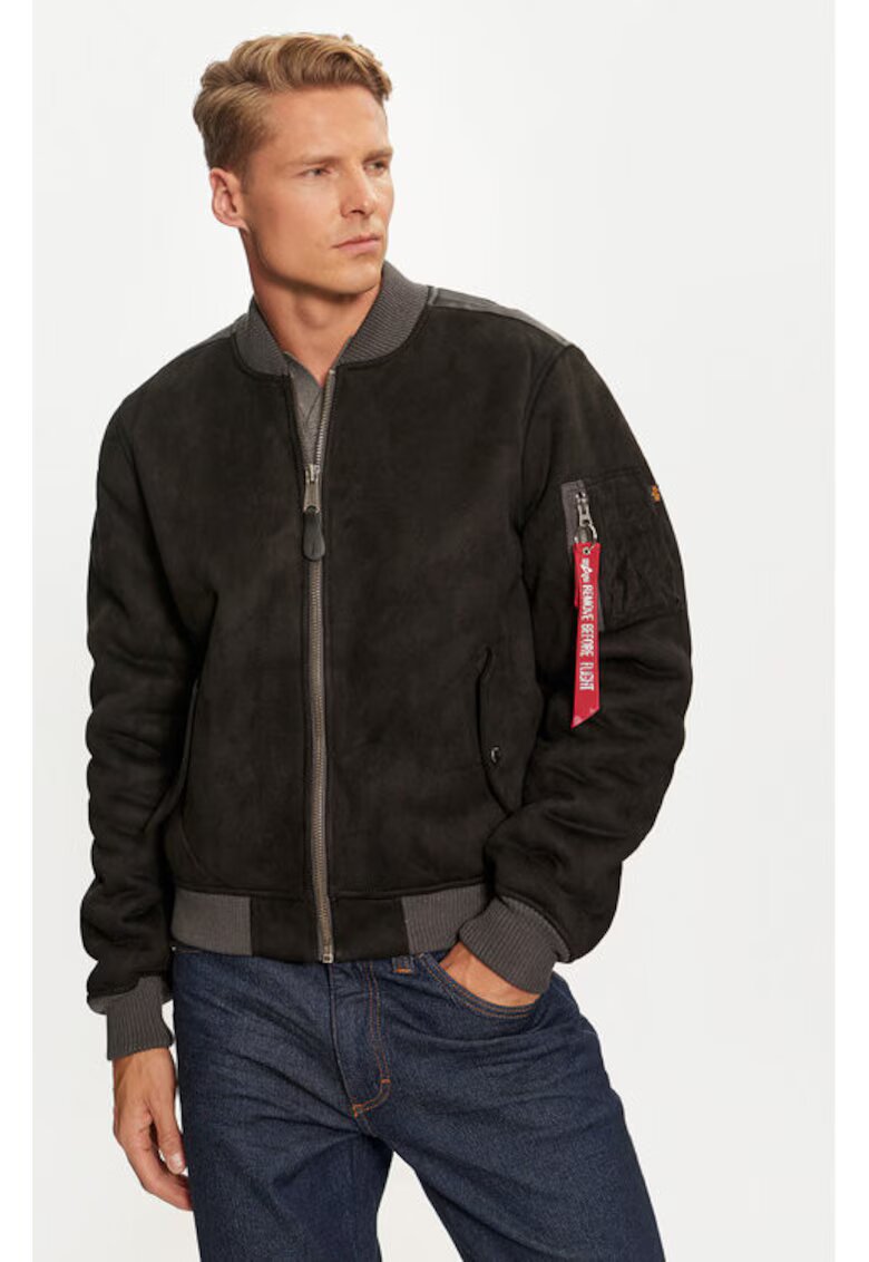 Alpha Industries Geaca barbati - 304544002 - Poliester - Negru - Negru