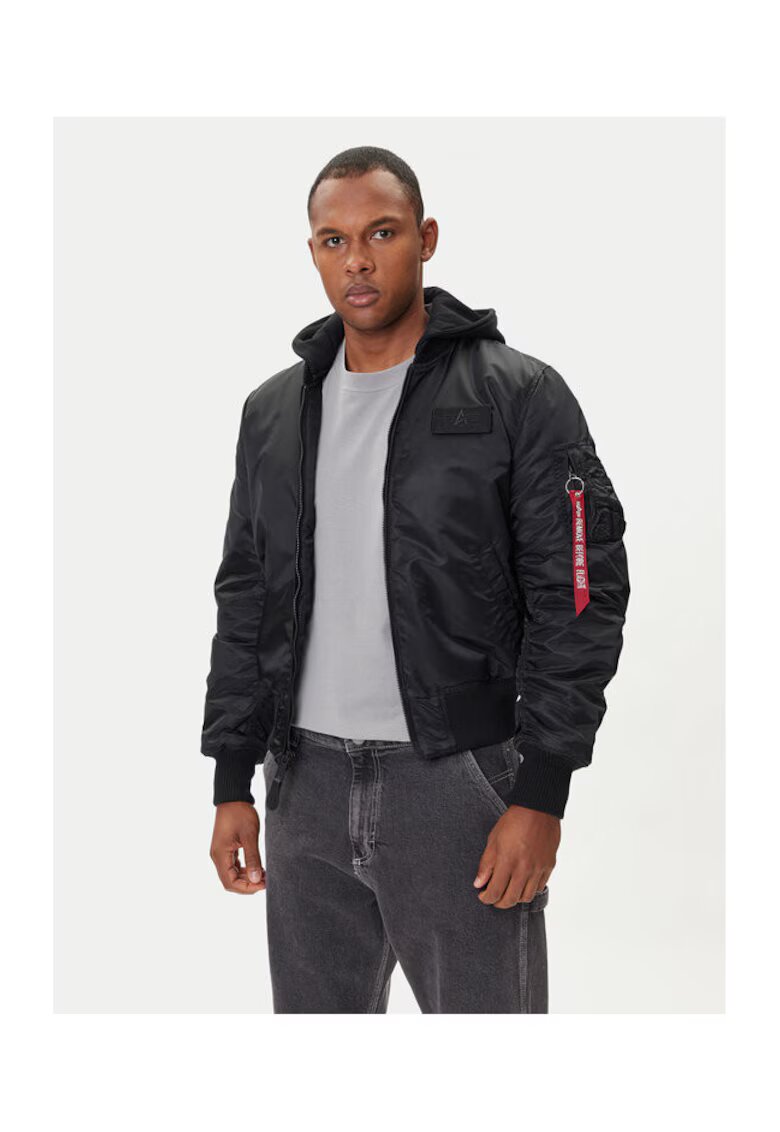 Alpha Industries Geaca Bomber barbati negru - material rezistent