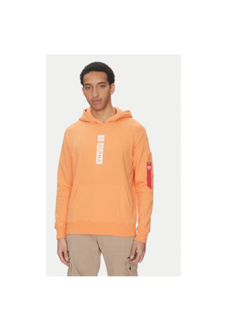 Alpha Industries Hanorc barbati 146338 - Bumbac/Poliester - Portocaliu - Portocaliu