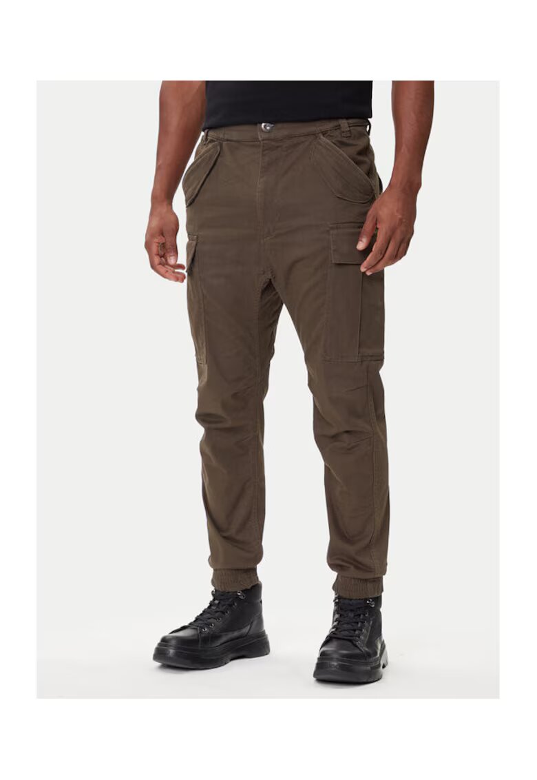 Alpha Industries Pantaloni Barbati - 207946941 - Bumbac - Elastan - Verde - Verde