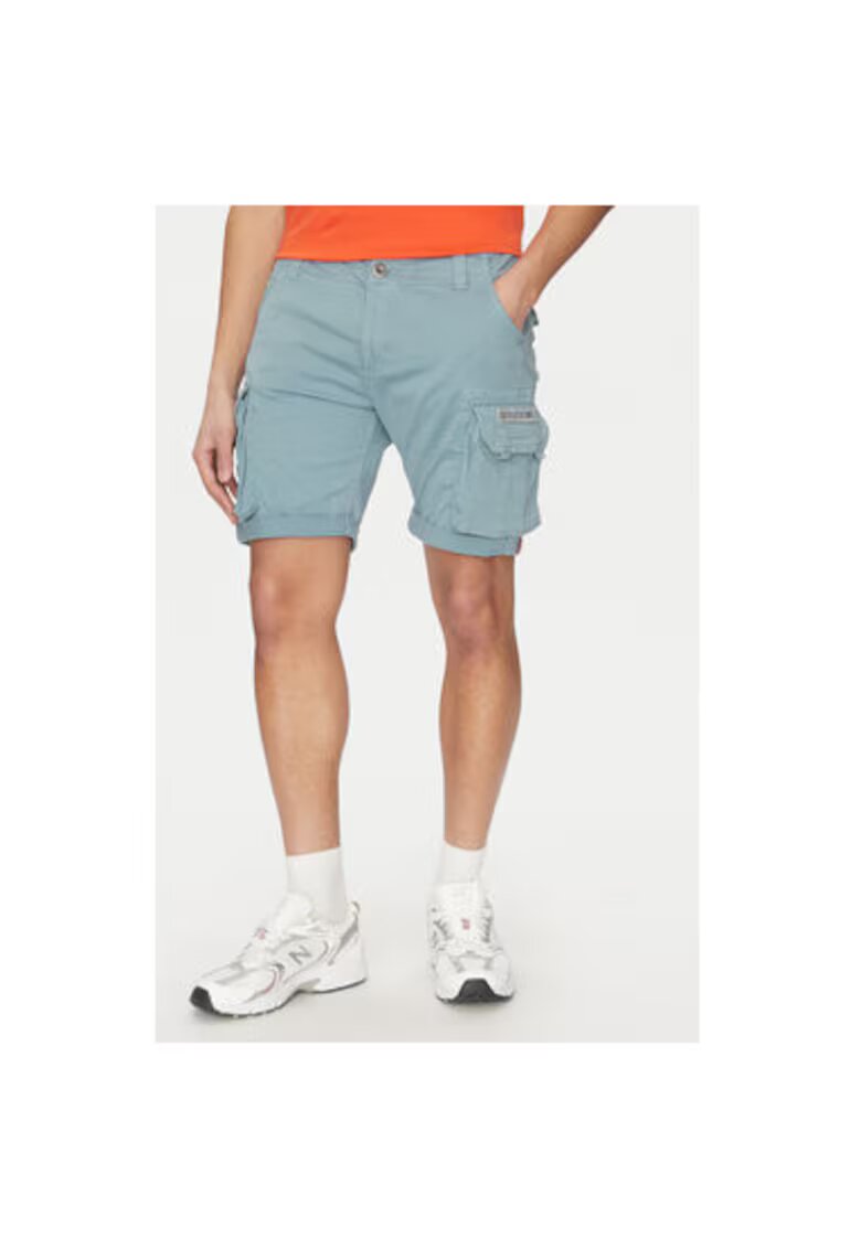 Alpha Industries Pantaloni scurti barbati 176203 - Bumbac - Albastru - Albastru