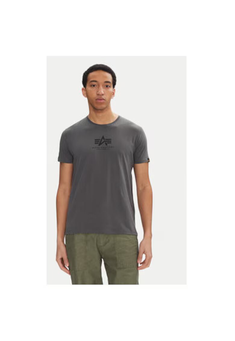 Alpha Industries Tricou barbati 118533 - Bumbac - Negru - Negru