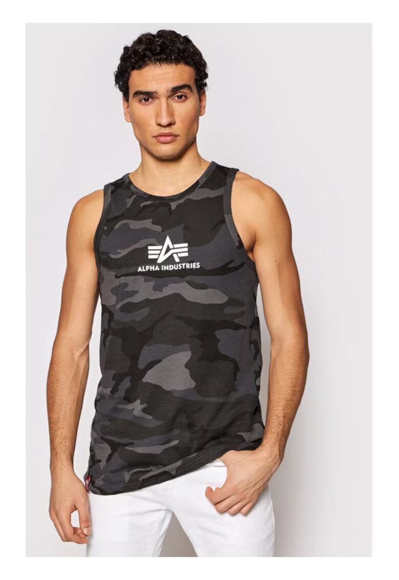 Alpha Industries Tricou barbati - 180290 - Gri - Bumbac