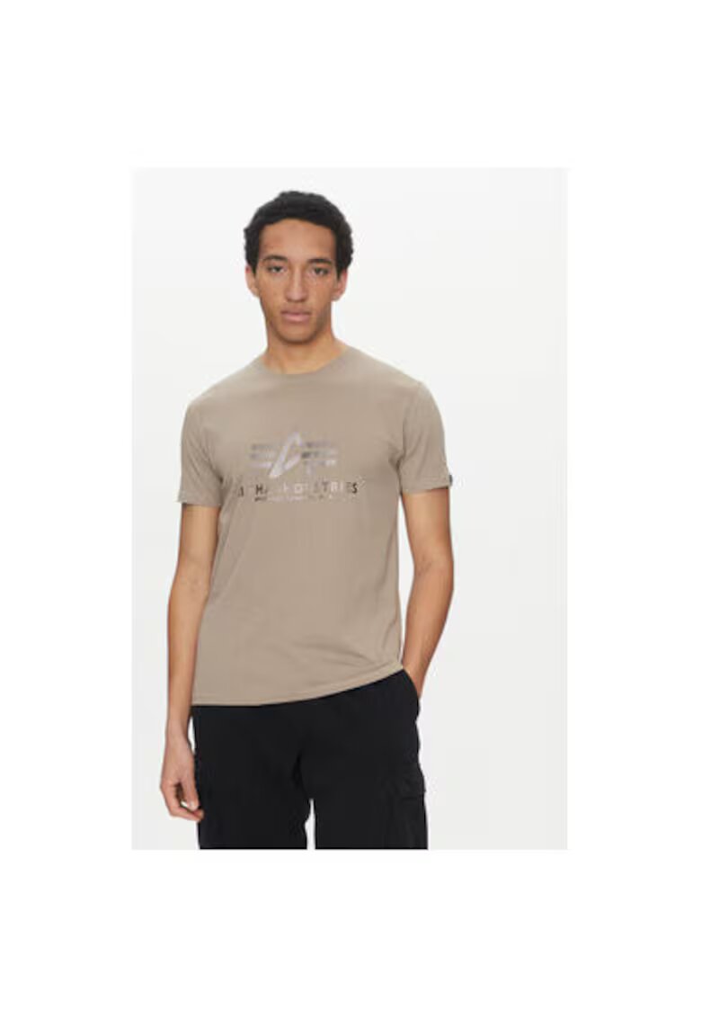 Alpha Industries Tricou barbati - 305301628 - Bumbac - Bej - Bej