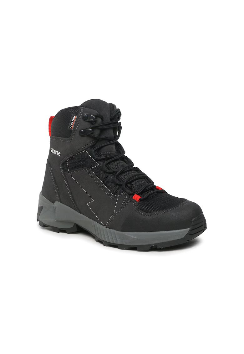 Alpina Ghete trekking barbati - 303193560 - Negru - Piele intoarsa - Negru