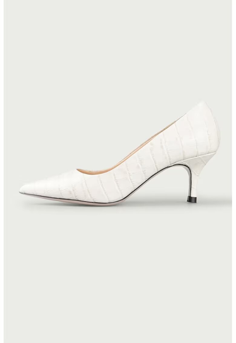 ALURA Pantofi de piele cu varf ascutit Julie - Alb murdar/Crem