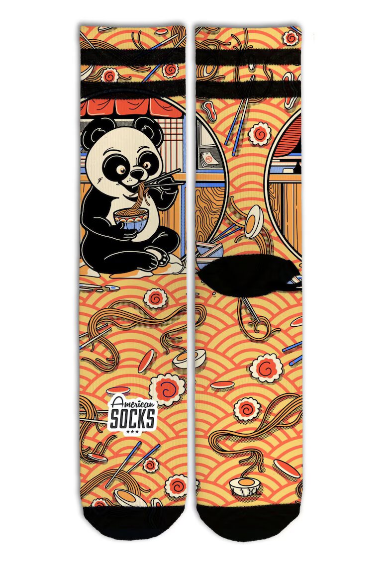 American Socks Ciorapi Coolmax Panda de lungime medie