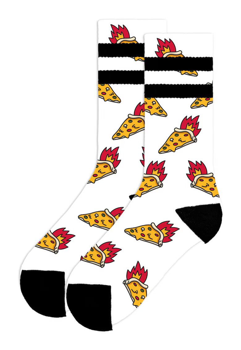 American Socks Sosete bumbac de lungime medie Pizza Inferno
