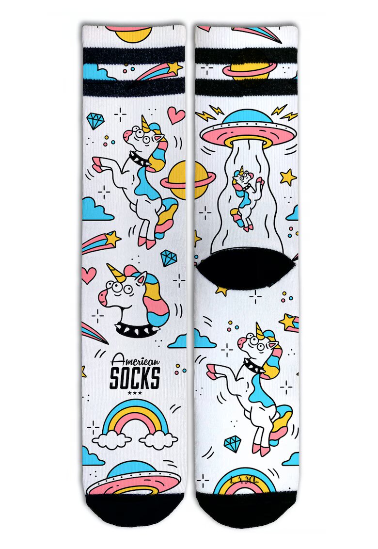 American Socks Sosete Coolmax Unicorn de lungime medie