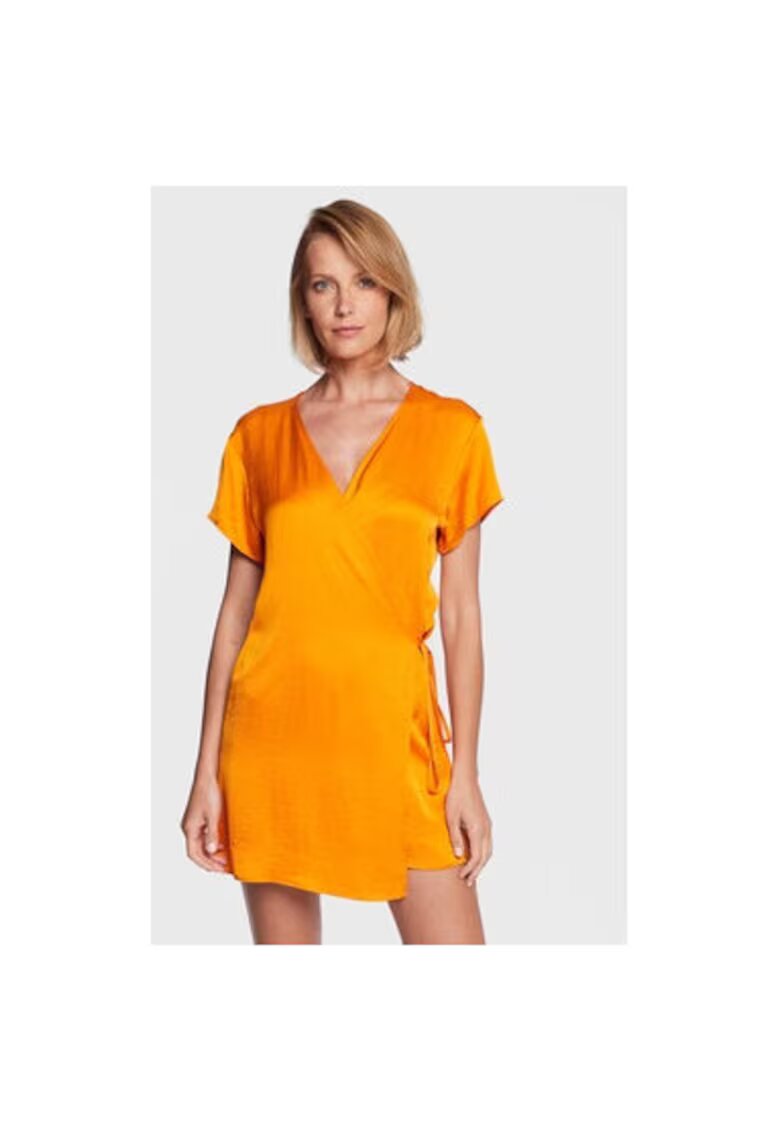 American Vintage Rochie dama - 302490257 - Acetat - Portocaliu - Portocaliu