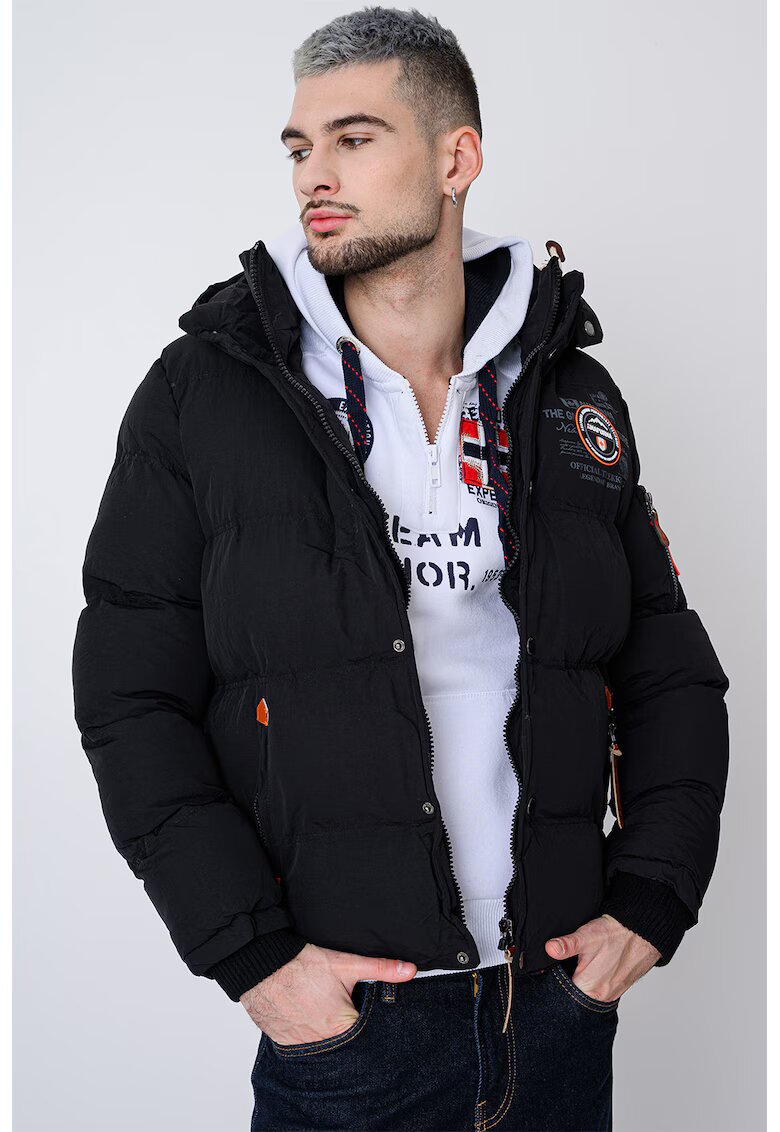 Anapurna Geaca regular-fit cu logo Verana - Negru/Portocaliu