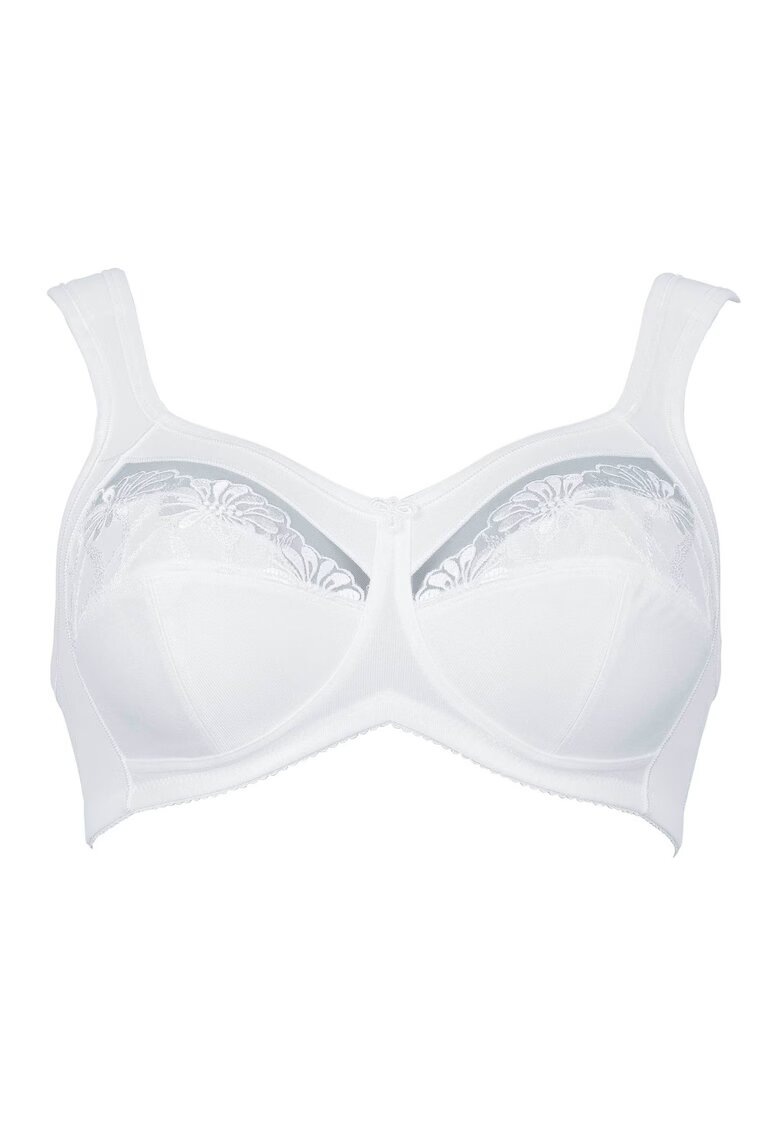 Anita Sutien triunghiular cu segment semitransparent Safina - Alb