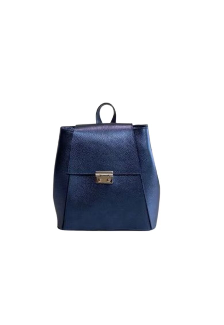 ANNA FELLINI Geanta dama piele - Aamina mica - bleumarin - 27x12x27 cm
