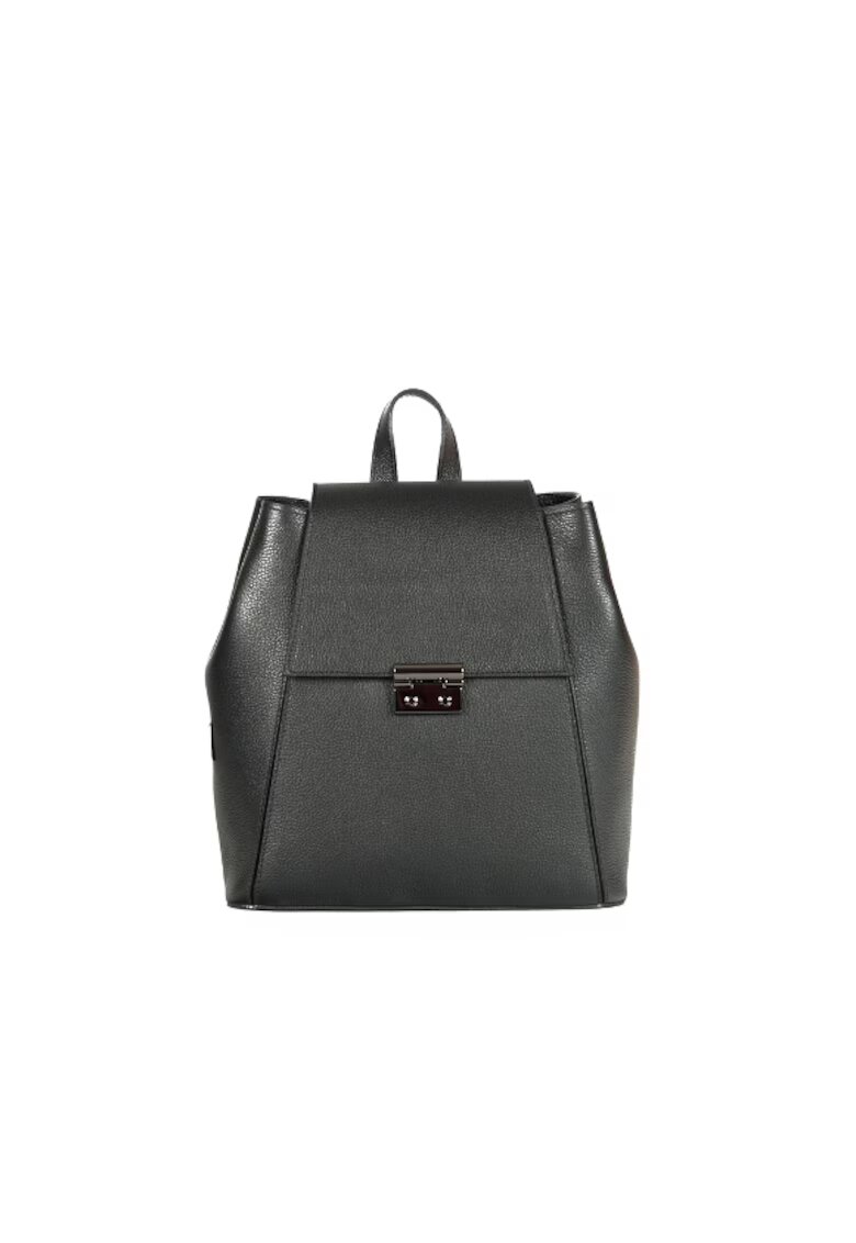 ANNA FELLINI Geanta dama piele - Aamina mica - negru - 27x12x27 cm