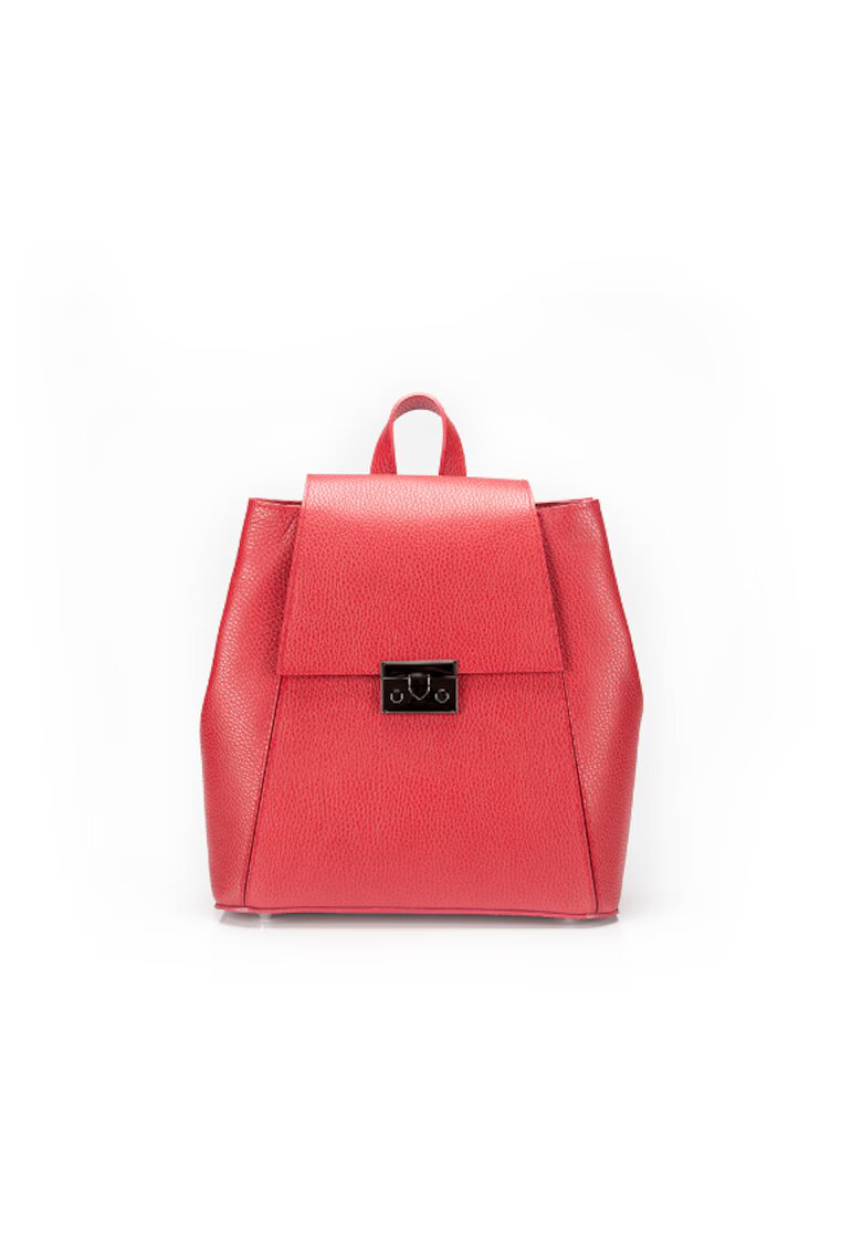 ANNA FELLINI Geanta dama piele - Aamina mica - rosu - 27x12x27 cm