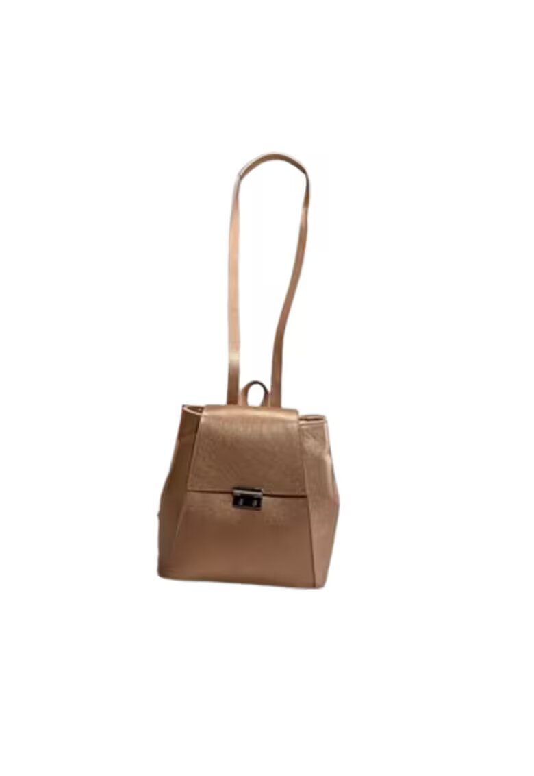 ANNA FELLINI Geanta dama piele - Aamina mica - roz gold - 27x12x27 cm