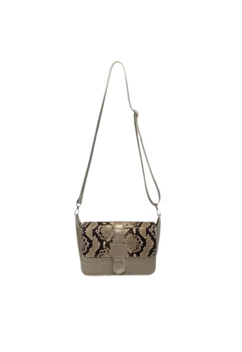 ANNA FELLINI Geanta dama piele - Adora - grej - 27x14x18 cm