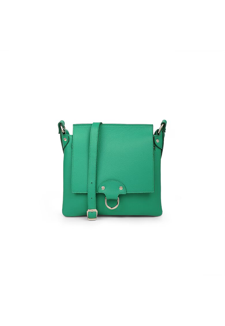 ANNA FELLINI Geanta dama piele - Cami - verde smarald - 26 x 3 x 23 cm