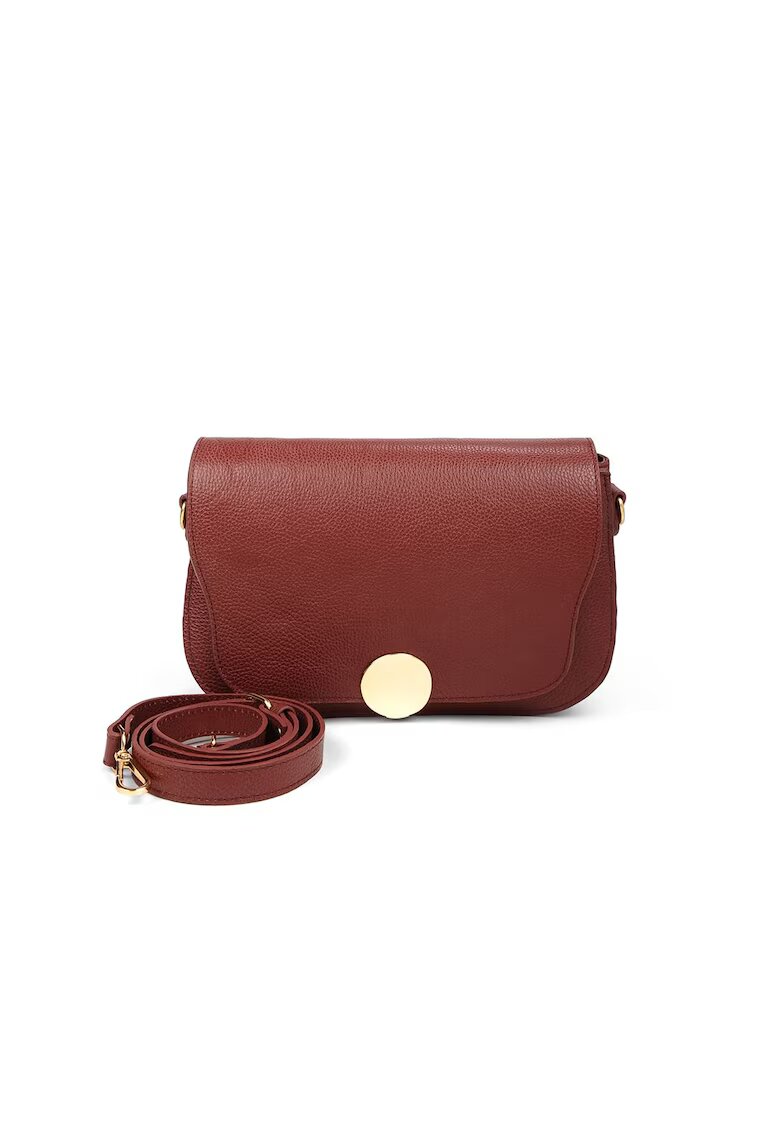 ANNA FELLINI Geanta dama piele - Cara - bordo - 29 x 9 x 19 cm