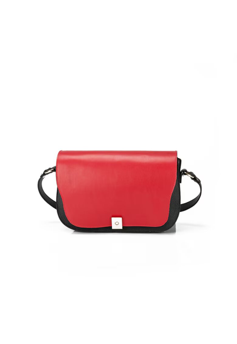 ANNA FELLINI Geanta dama piele - Cara - negru - 29x9x19 cm