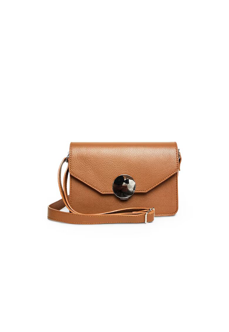 ANNA FELLINI Geanta dama piele - Carmen - bizonat coniac - 22 x 10 x 15 cm