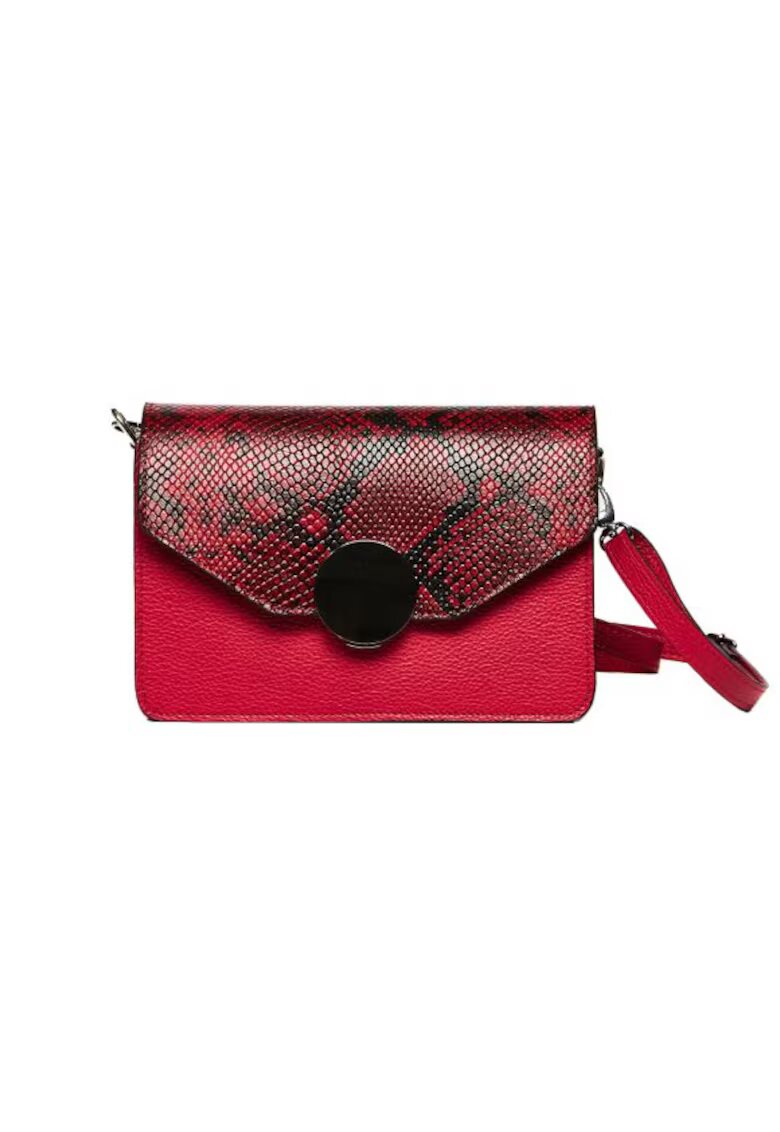 ANNA FELLINI Geanta dama piele - Carmen - fuxia -22x10x15 cm