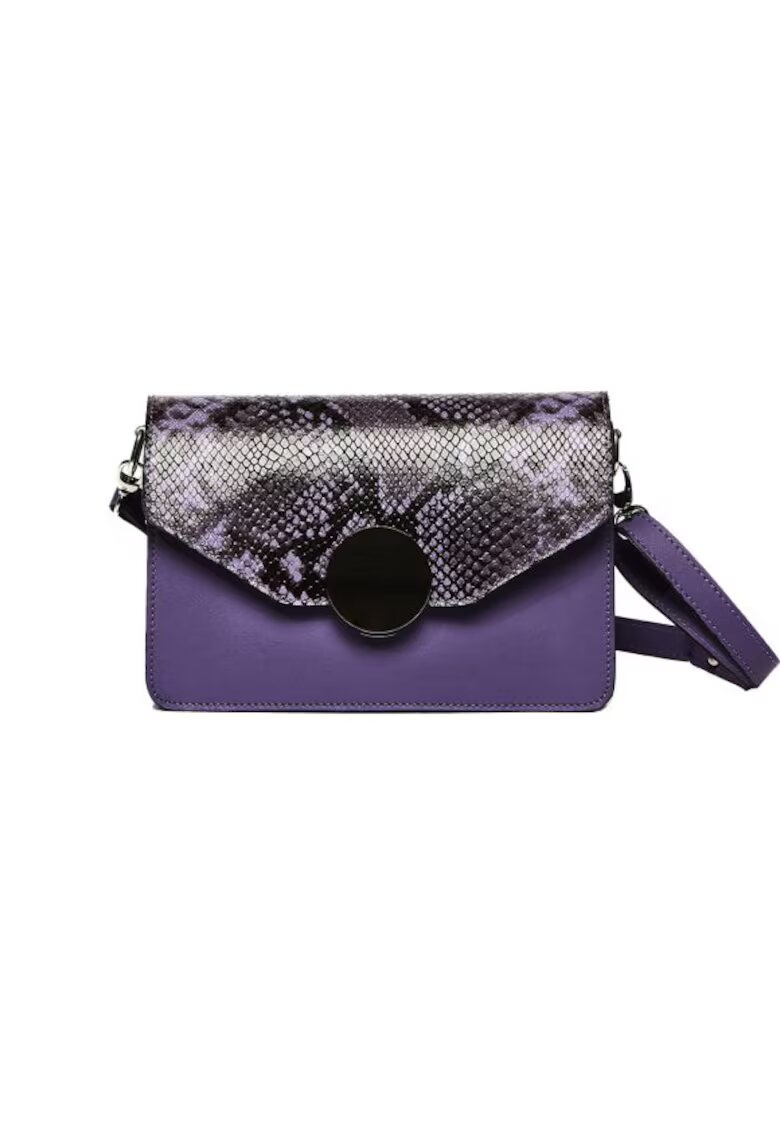 ANNA FELLINI Geanta dama piele - Carmen - mov - 22x10x15 cm