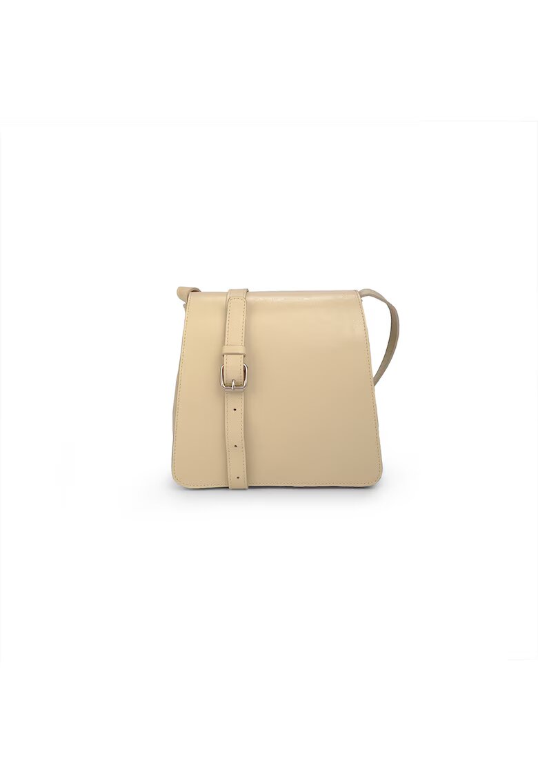 ANNA FELLINI Geanta dama piele - Cristal mic - bej - 23 x 8 x 22 cm