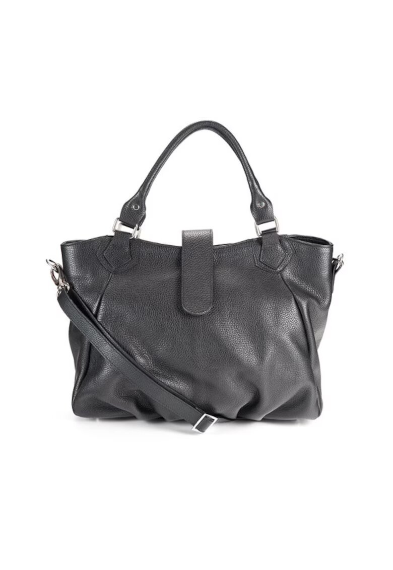 ANNA FELLINI Geanta dama piele - Elisabeth 10 - 44x14x29 - Negru