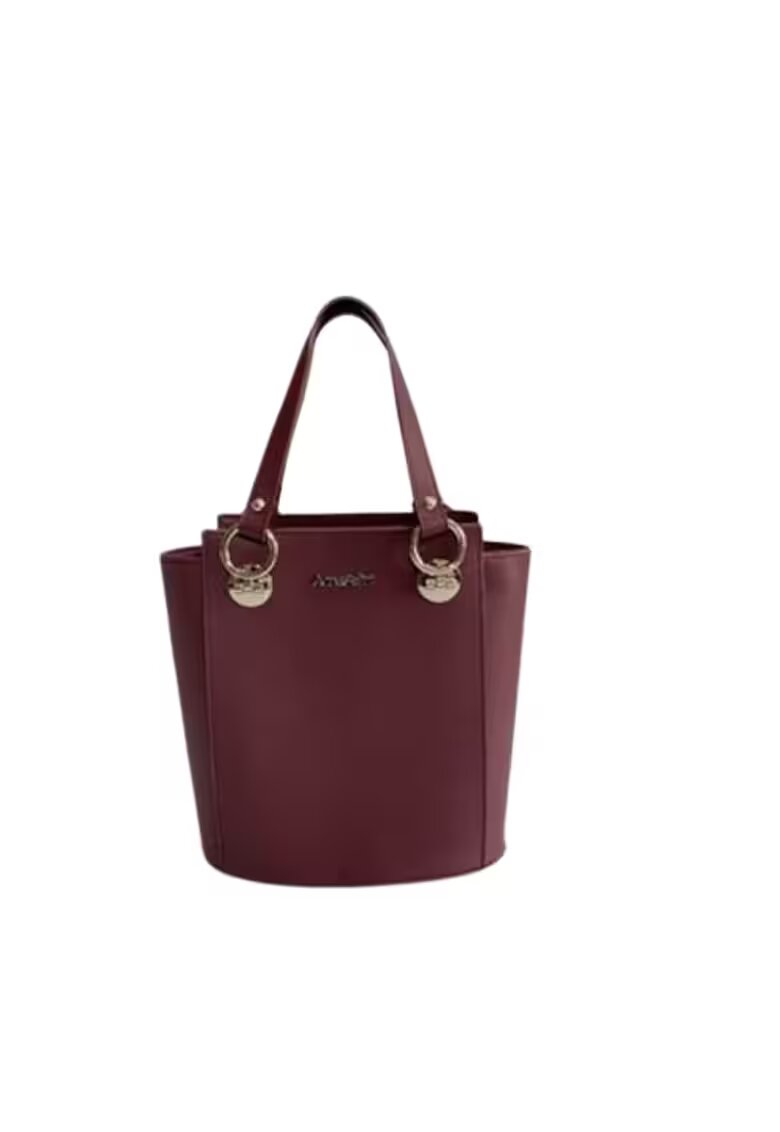ANNA FELLINI Geanta dama piele - Elisabeth 8 - bordo - 25x14x27 cm
