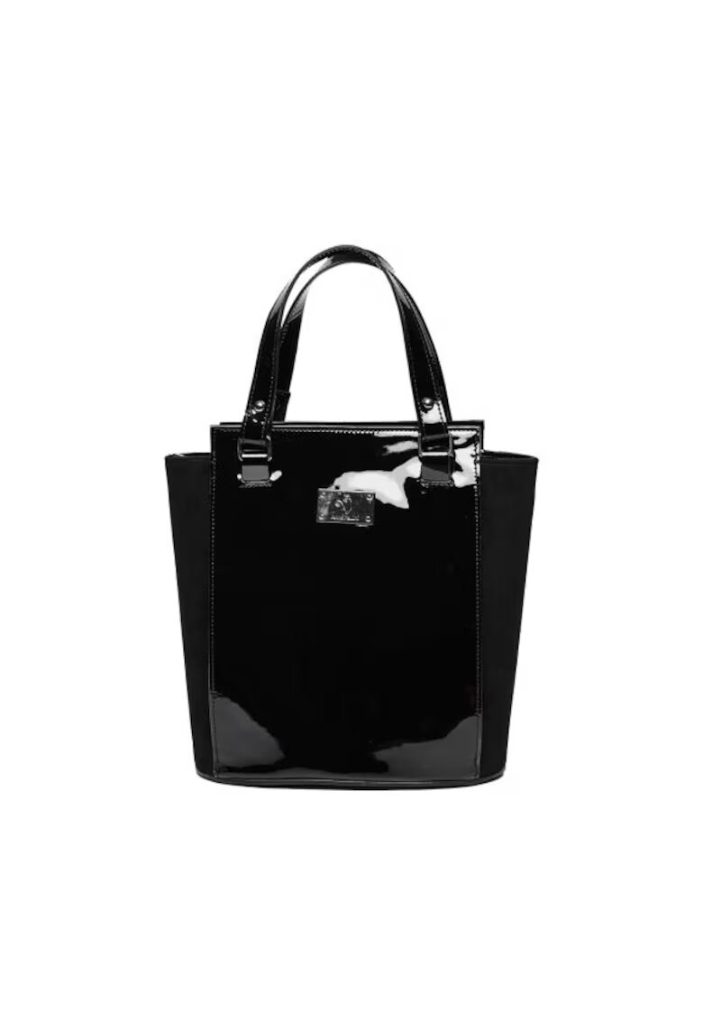 ANNA FELLINI Geanta dama piele - Elisabeth 8 - negru - 25x14x27 cm