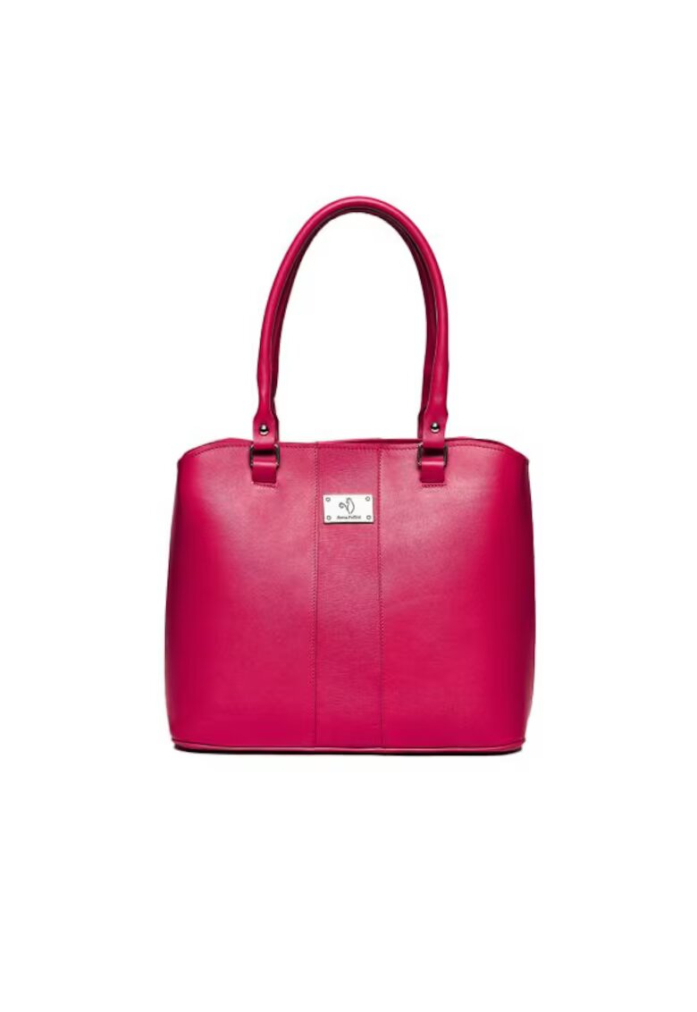 ANNA FELLINI Geanta dama piele - Gerda - fuxia - 26x12x20 cm