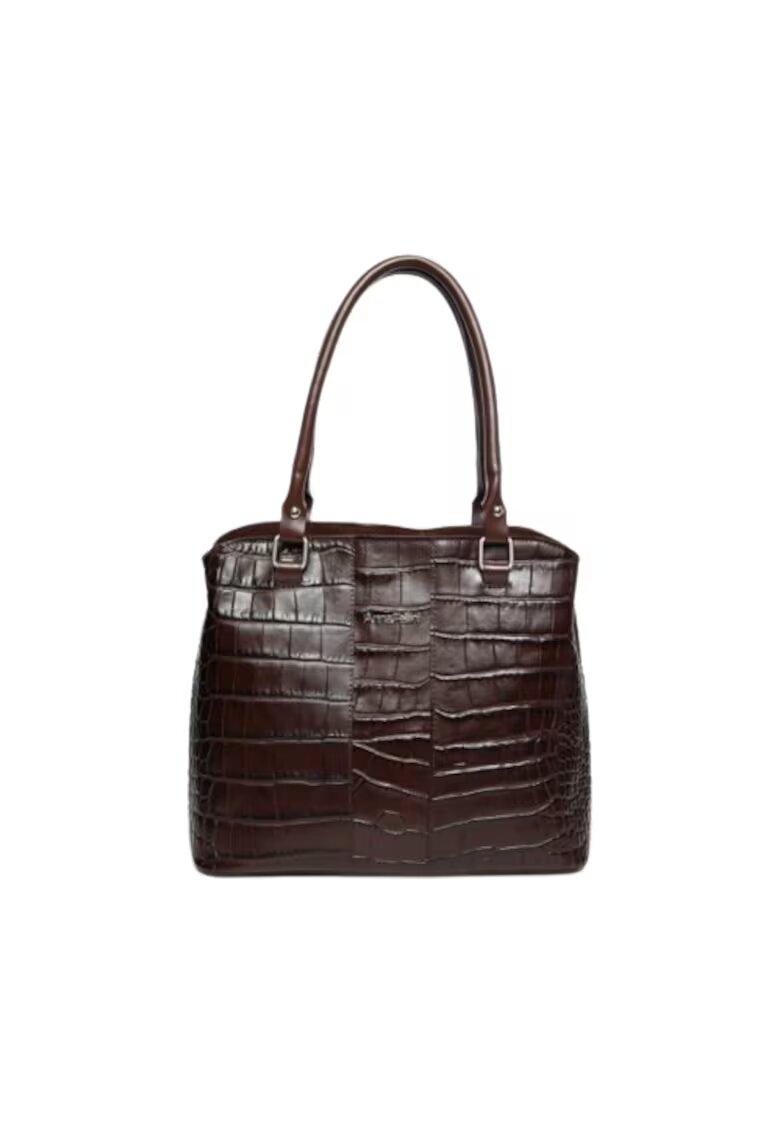 ANNA FELLINI Geanta dama piele - Gerda - maro - 32x16x20 cm