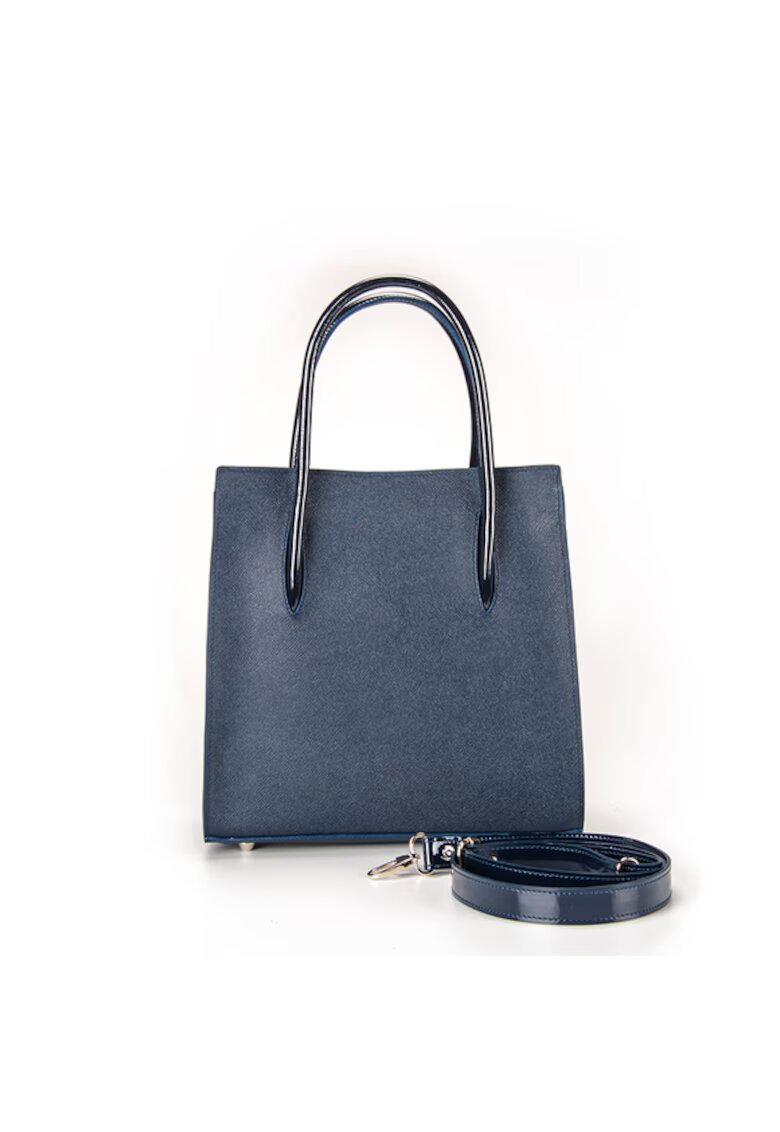 ANNA FELLINI Geanta dama piele - Hanna 5 - bleumarin - 30x12x30 cm