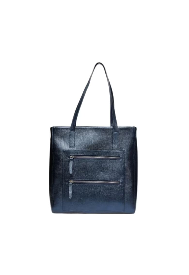 ANNA FELLINI Geanta dama piele - Holly - 33x10x34 - Bleumarin